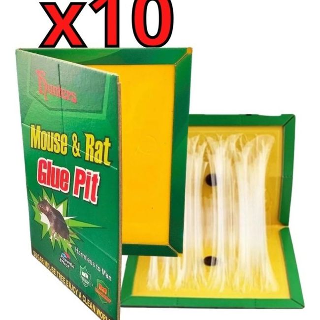 GENERICO - Trampa Ratones Pegajosa X10 Unidades Control Desratizacion