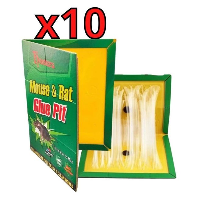 GENERICO - Trampa Ratones Pegajosa X10 Unidades Control Desratizacion