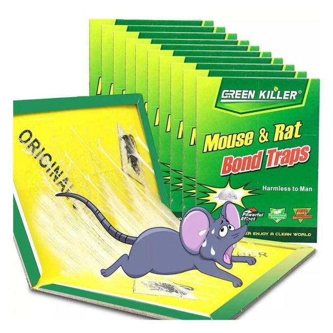 GENERICO - Trampa Ratones Pegajosa X10 Unidades Control Desratizacion