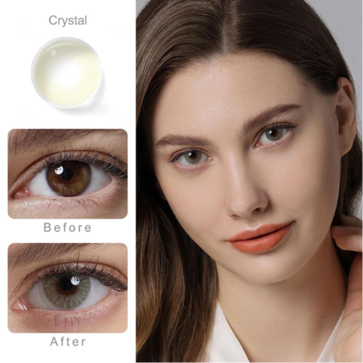 FRESHGO - Lentes de contacto FreshGo Hidrocor - Crystal