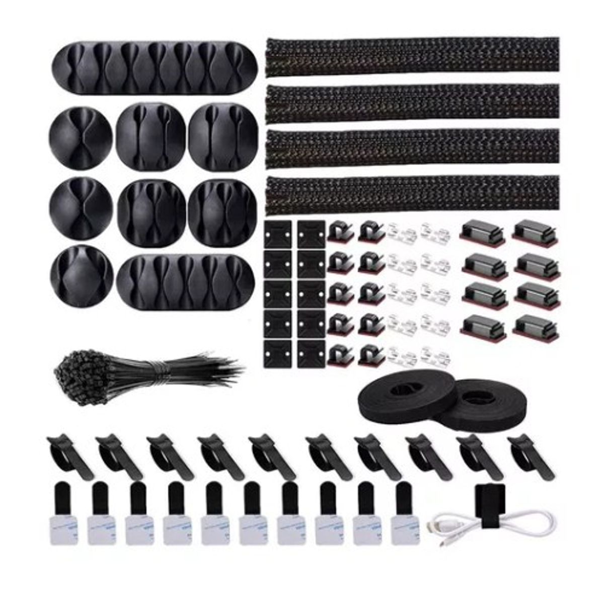 GENERICO - Kit Organizador De Gestión De Cables De 173 Piezas   SG105951