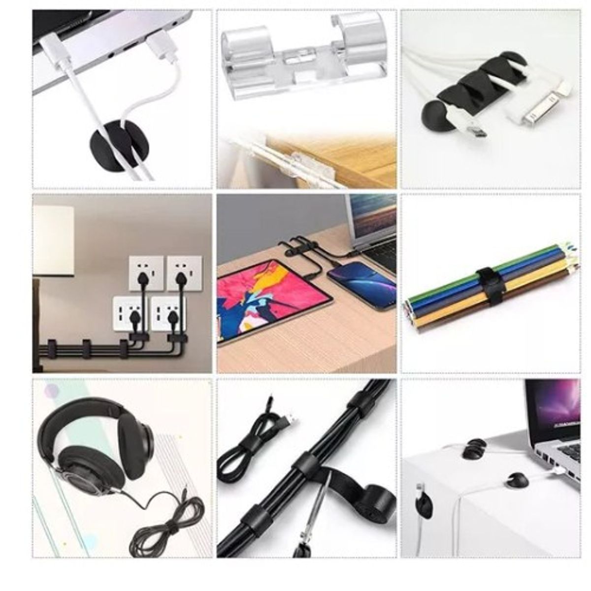 GENERICO - Kit Organizador De Gestión De Cables De 173 Piezas   SG105951