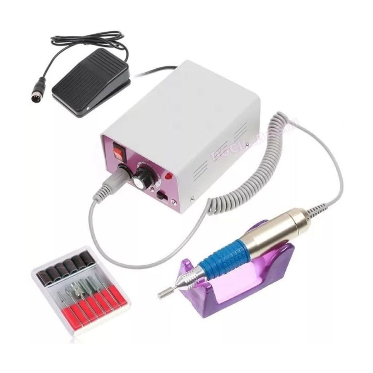 GENERICO - Set Torno Profesional Para Uñas Acrílicas Manicure Pedicure