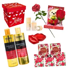 GENERICO - Kit Detalles Peluche Shampoo Mascarillas Rosa Iluminador