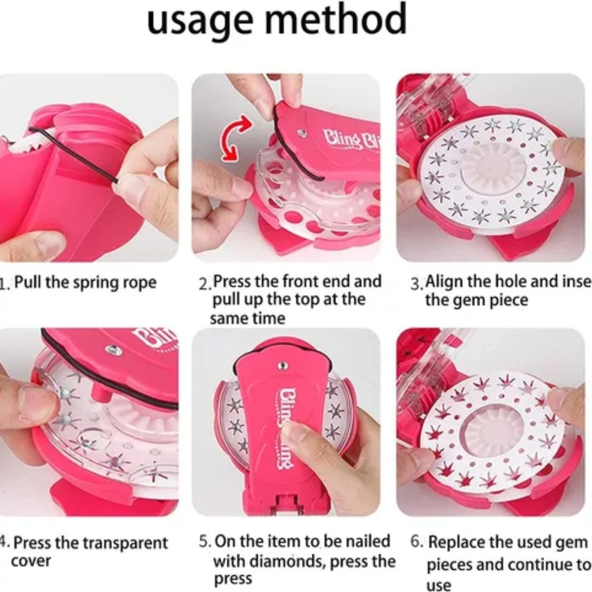 OEM - Stickers Maquina Stamp Gemas Decorativas Bling Bling