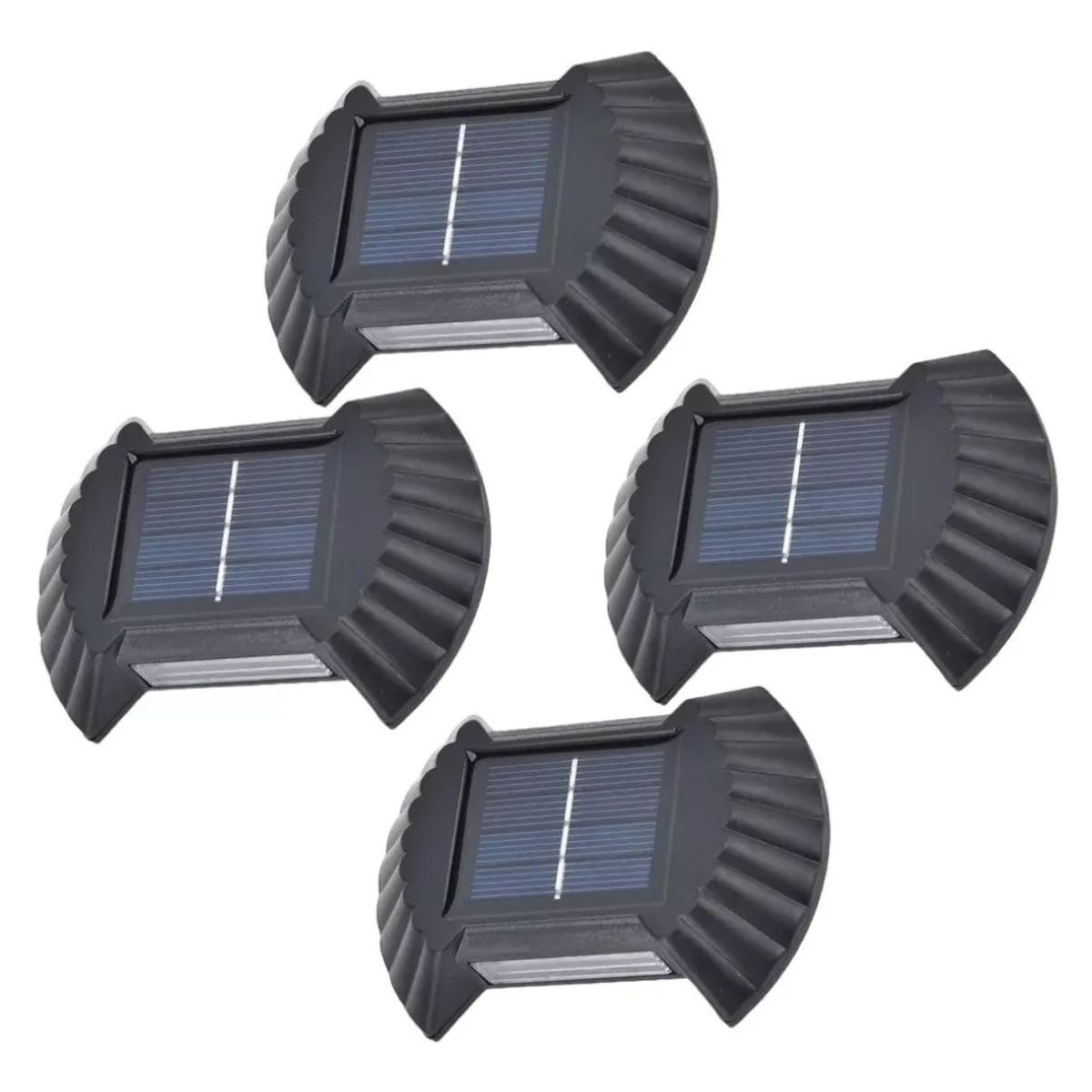 GENERICO - Pack X4 Aplique Solar Exterior Lampara Foco Reflector 2 Led