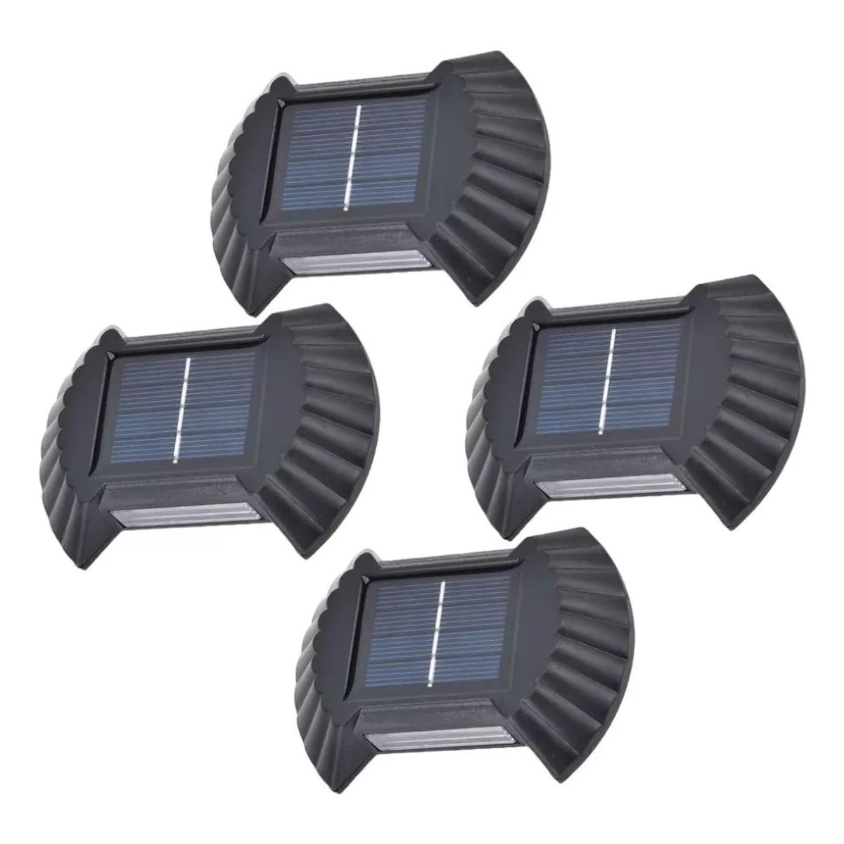 GENERICO - Pack X4 Aplique Solar Exterior Lampara Foco Reflector 2 Led