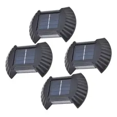 GENERICO - Pack X4 Aplique Solar Exterior Lampara Foco Reflector 2 Led.