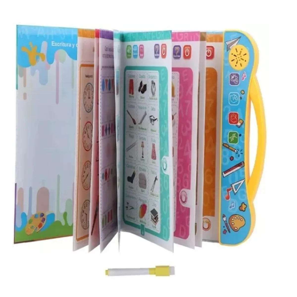 GENERICO - Libro Didáctico Interactivo Aprendizaje Bilingüe Para Niños