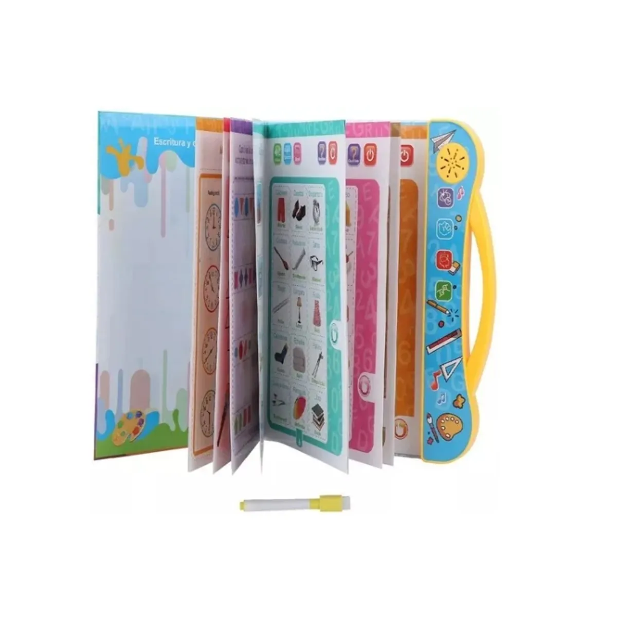 GENERICO - Libro Didáctico Interactivo Aprendizaje Bilingüe Para Niños