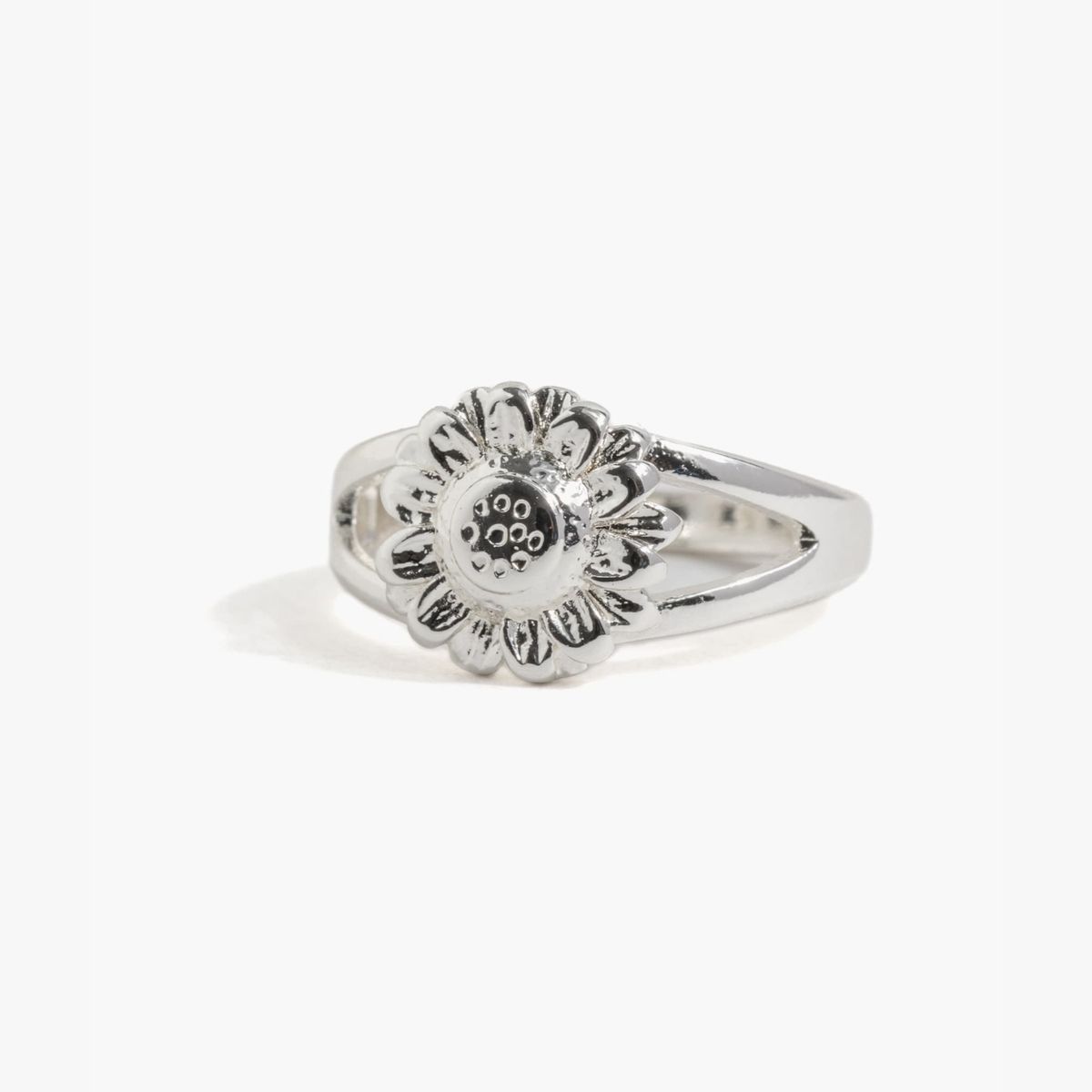 LOUNGE - Anillo Mujer Acero Inoxidable Flor M Plateado
