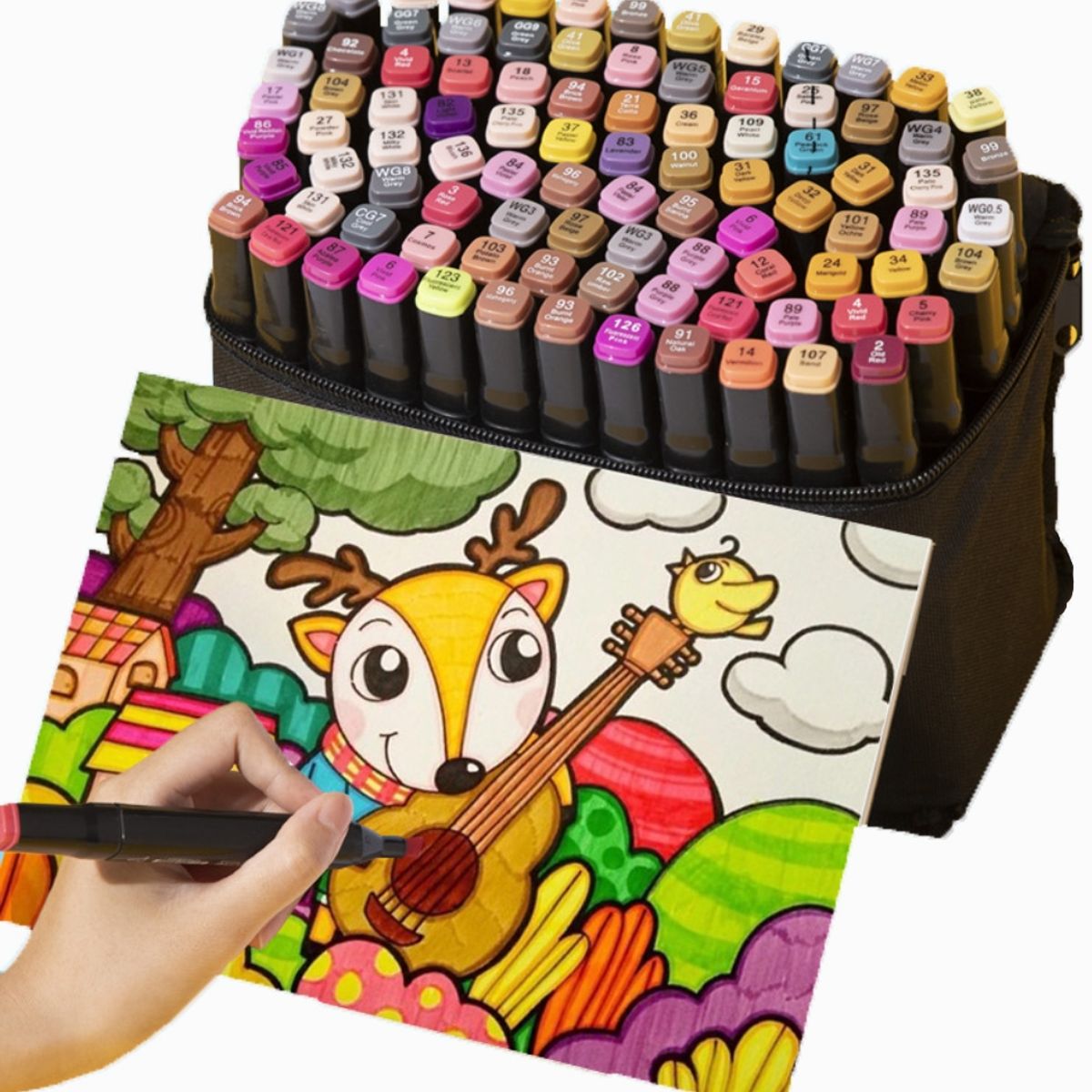 GENERICO - Set 80 Marcadores De Alcohol Plumones Lapices Marcadores