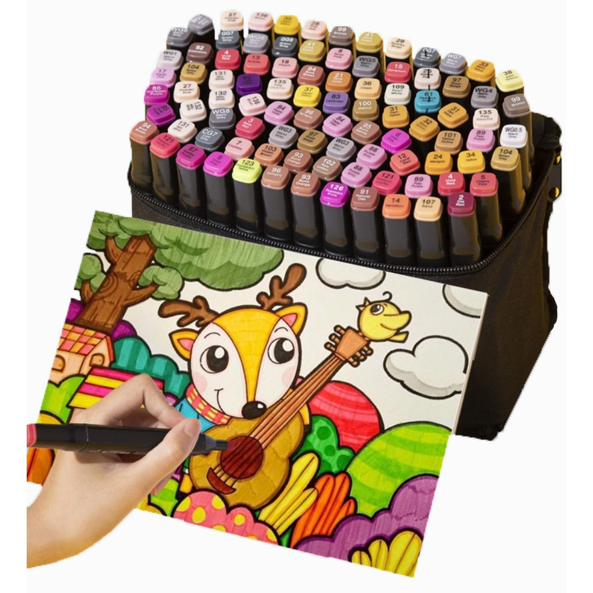 GENERICO - Set 80 Marcadores De Alcohol Plumones Lapices Marcadores