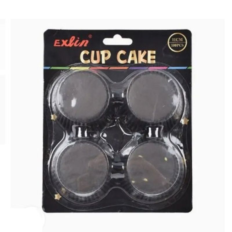 GENERICO - Moldes para Cupcakes Negro