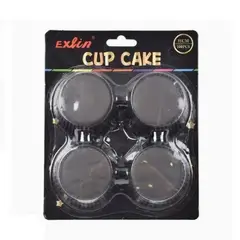 GENERICO - Moldes para Cupcakes Negro