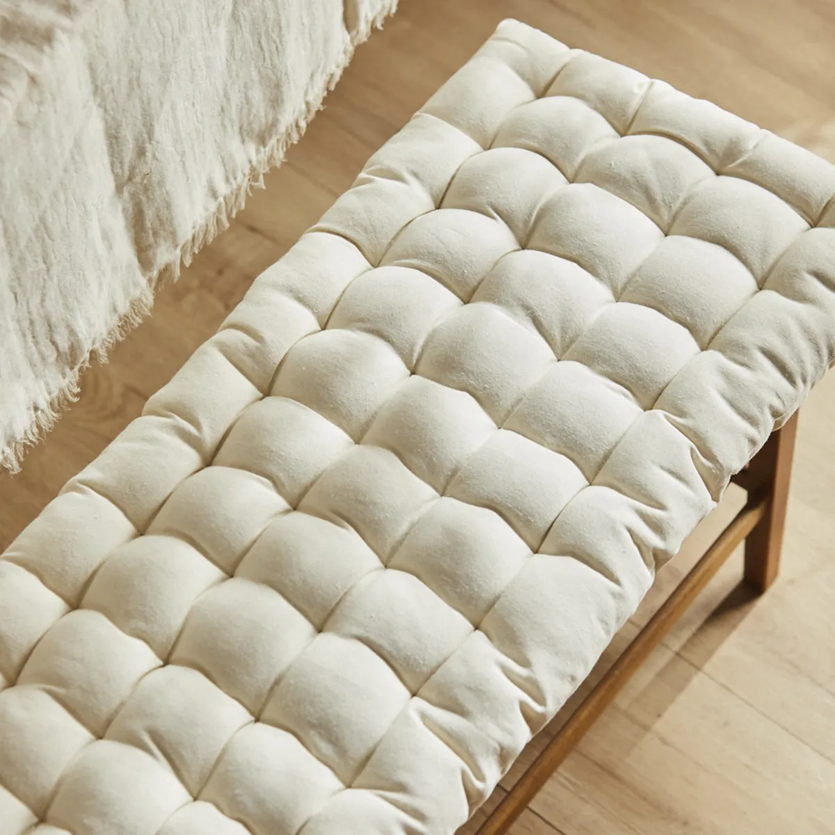 CALMA HOUSE - Cojin Banqueta Algodón Gavema 120x40 Beige Calma House