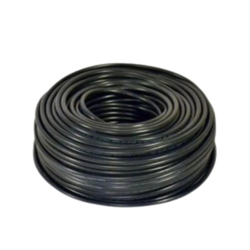 GENERICO - Cordon Flexible 3X 2.5 MM2 H05VV-F Negro 500V Rollo 100m - Megalec