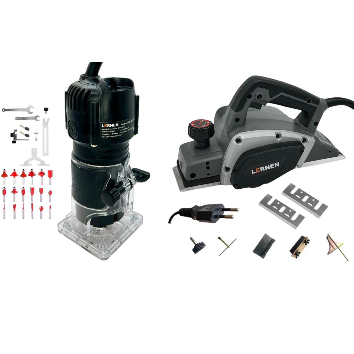 LERNEN - Pack Fresadora Router Tupi  Cepillo Eléctrico Carpintería