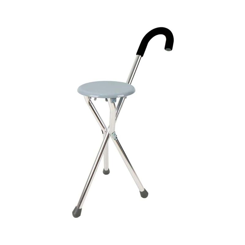 GENERICO - Bastón Con Asiento Plegable Aluminio