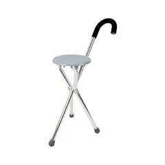 GENERICO - Bastón Con Asiento Plegable Aluminio