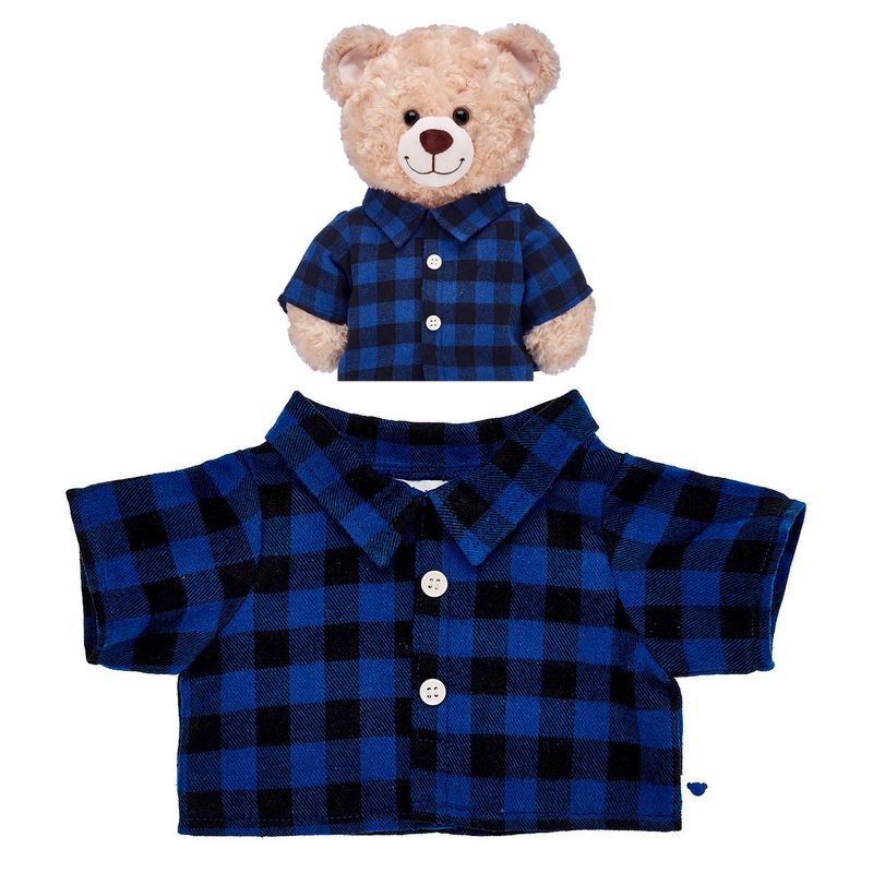 BUILD A BEAR - Camisa A Cuadros Negro/Azul Build-A-Bear