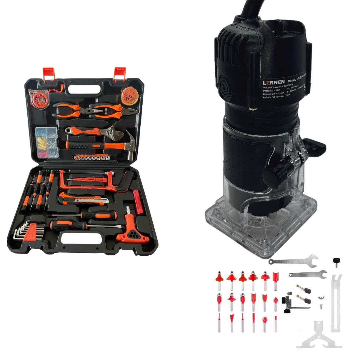 LERNEN - Pack Fresadora Router Tupi  Set De Herramientas