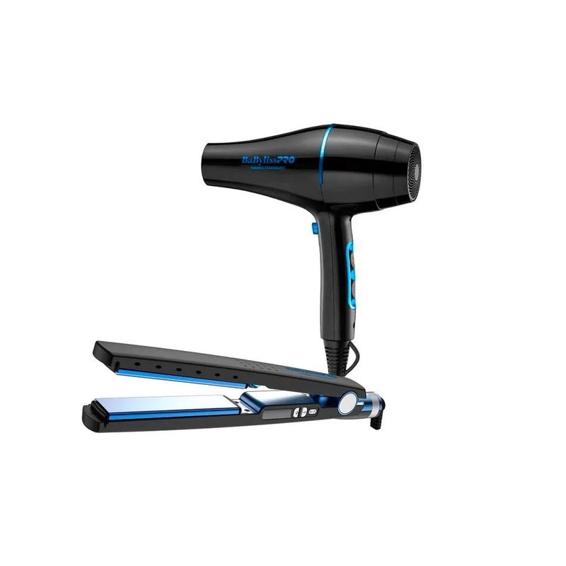 BABYLISS PRO - Kit plancha 32mm y secador 2000w negro Babyliss Pro