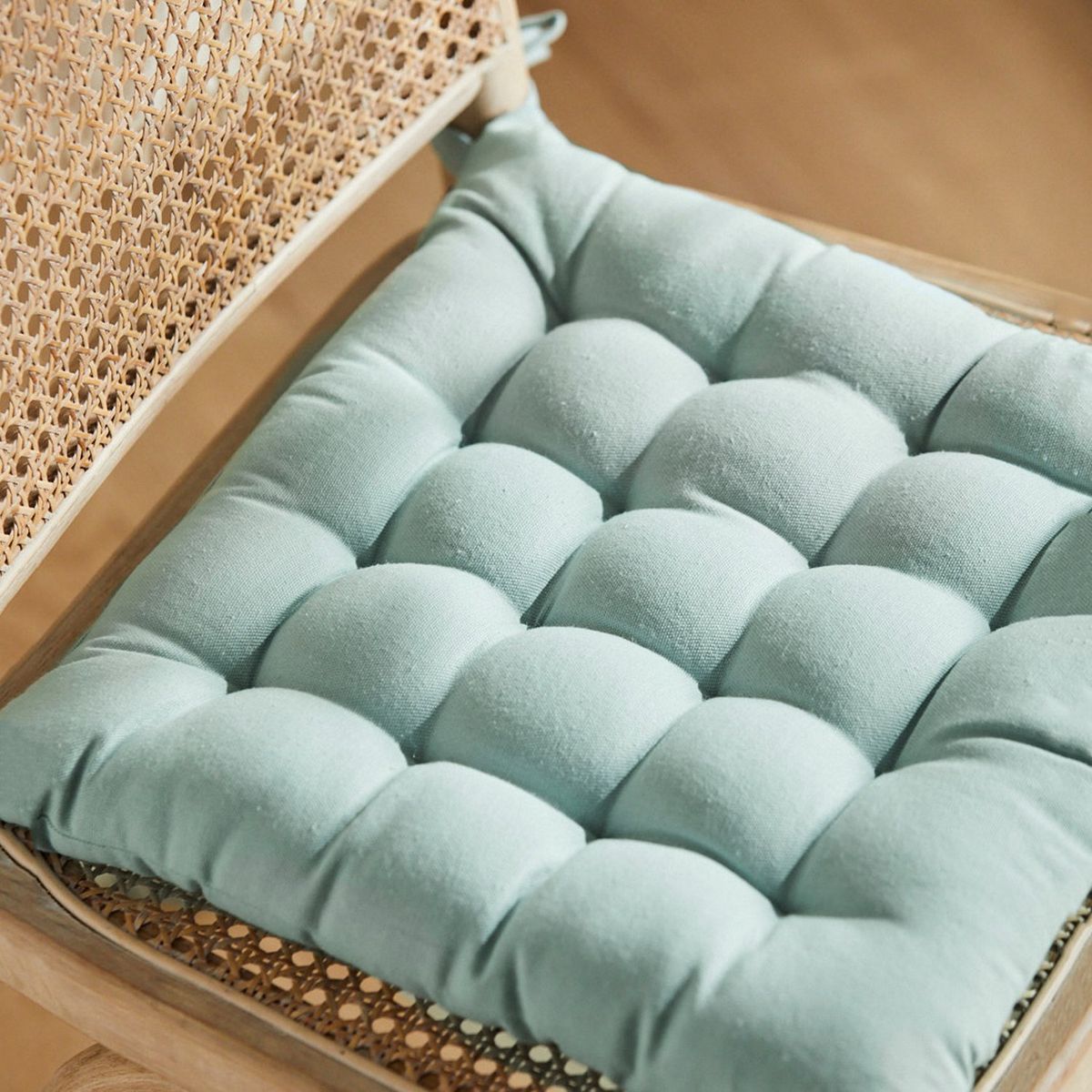 CALMA HOUSE - Cojin de Silla Algodón Gavema 40x40 Verde Claro Calma House