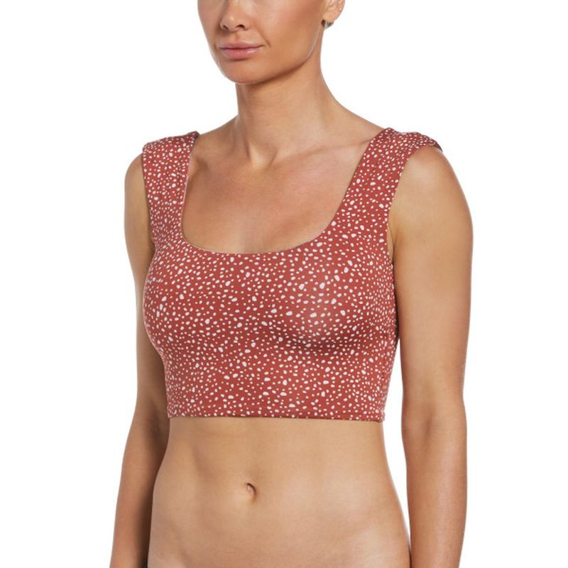 NIKE SWIM - Crop Top Reversible NESSC318 Nike Swim Café - Cafe
