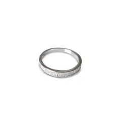 ANDREA COGGIOLA JOYAS - Anillo Circón Medio Cintillo Plata Fina 925