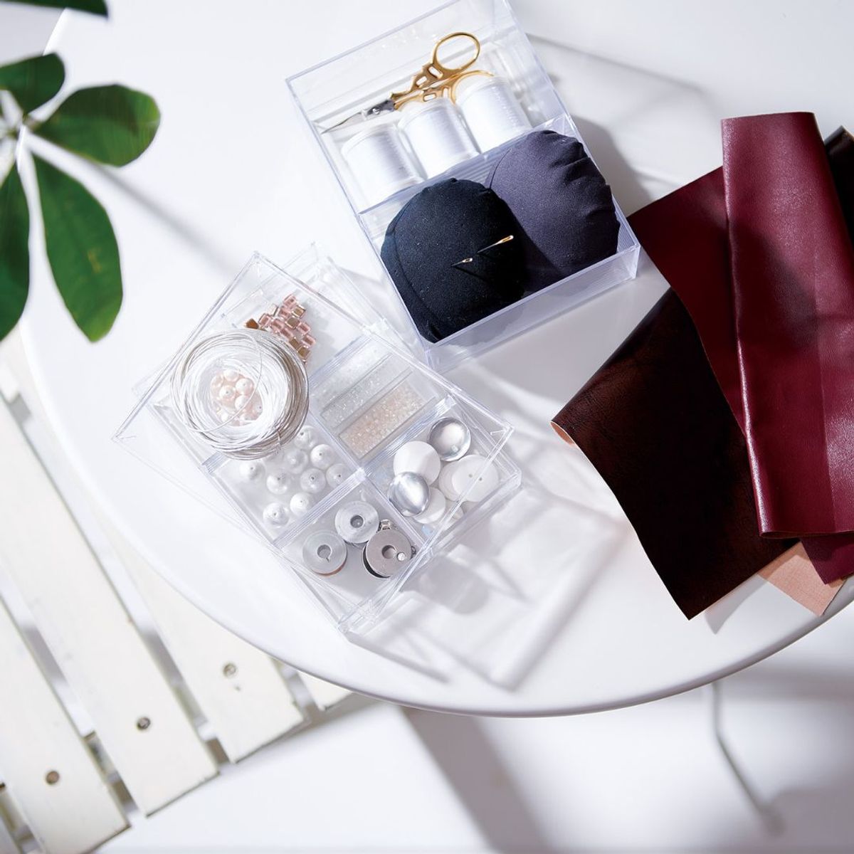 LIKE-IT - Organizador transparente Like It CB-T16 con 2 divisiones, modular y apilable, fabricado en Japón