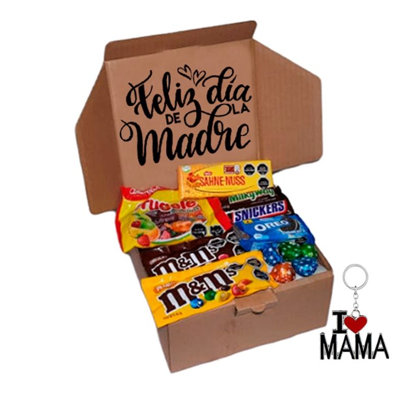 GENERICO - Box Sorpresa Regalo Dia De la Madre Feliz Dia Mama y llavero