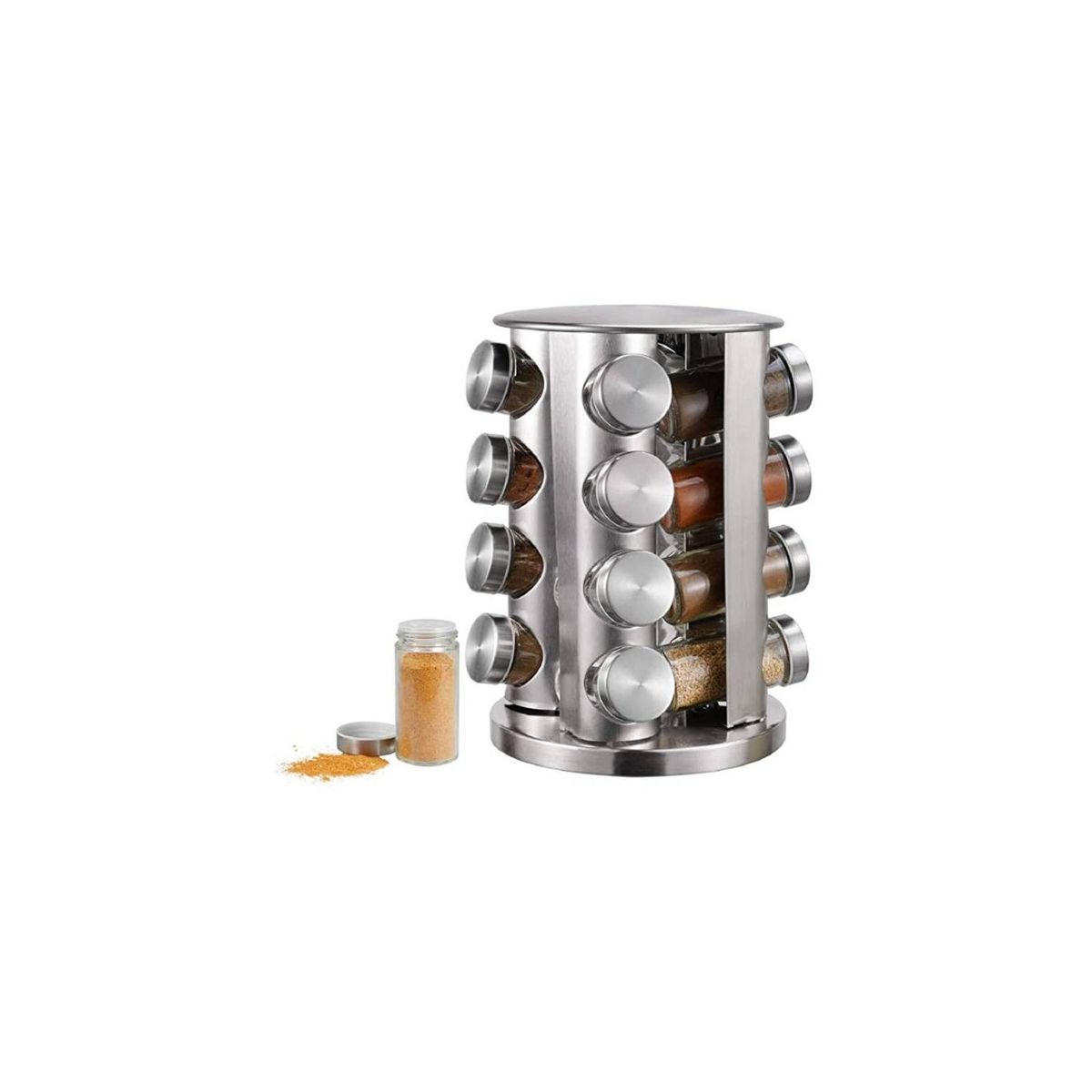 GENERICO - Rack Condimentero Especiero Giratorio Cocina 16 Pcs