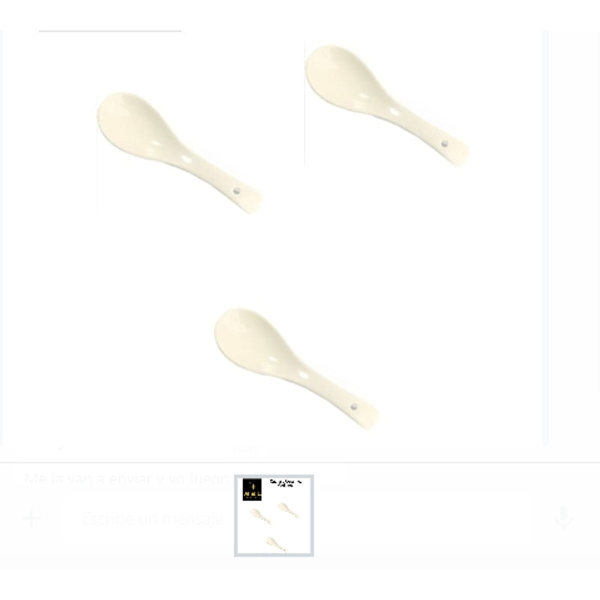 GENERICO - Cuchara Cerámica Mediana Set De 5 Unidades