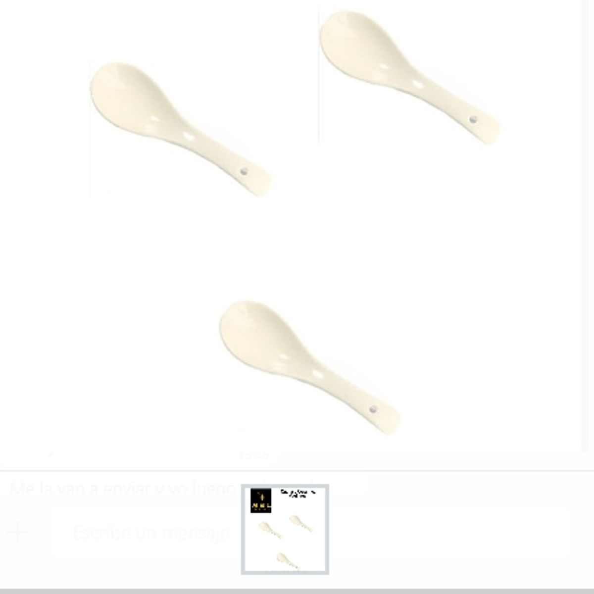 GENERICO - Cuchara Cerámica Mediana Set De 5 Unidades