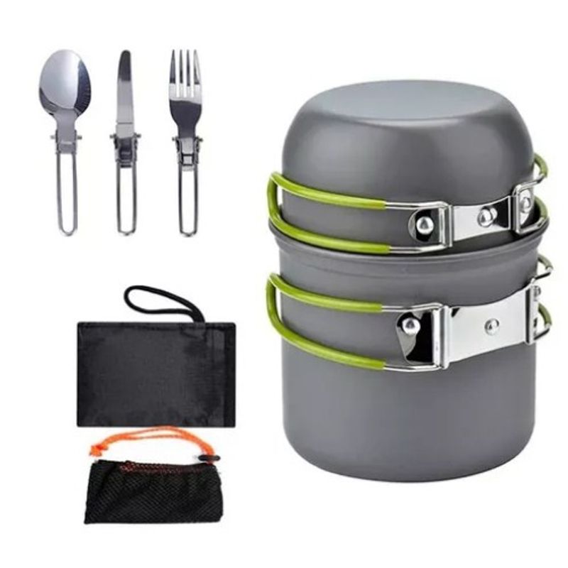 GENERICO - Set Ollas Kit Camping 5 Piezas Ultraligero   SG105954