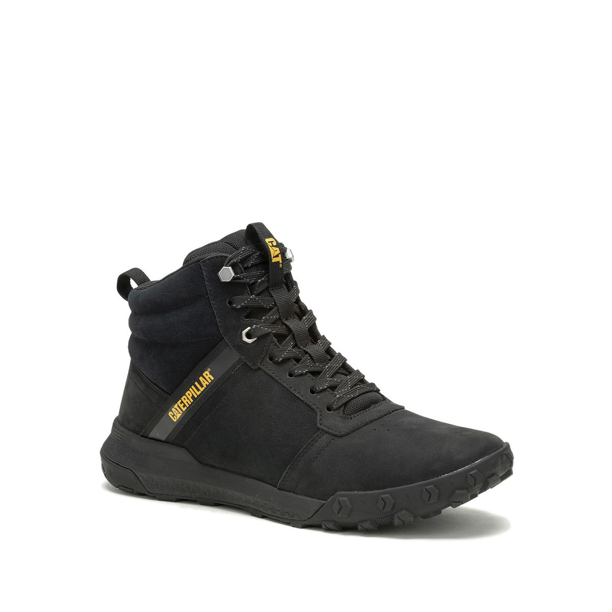 CAT - Zapatilla C/Caña Cuero Hombre Hex Ready Mid Negro CAT