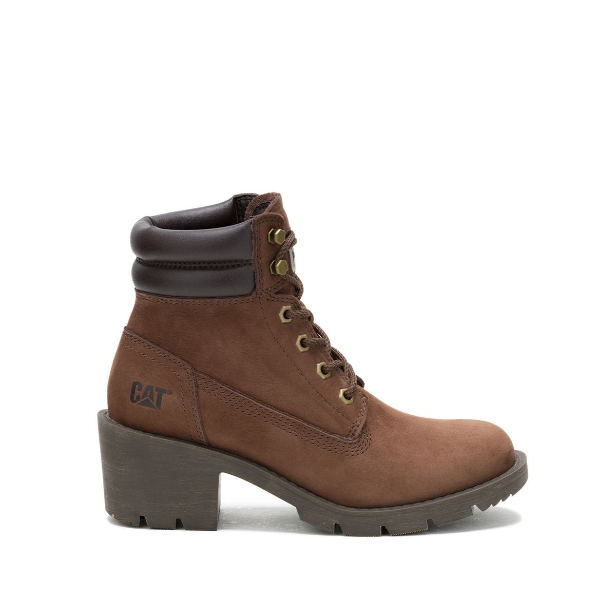 CAT - Botin Cuero Mujer Rewrite Café CAT