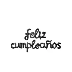 GENERICO - Globo Feliz Cumpleaños Negro 16 Pulgadas 1set