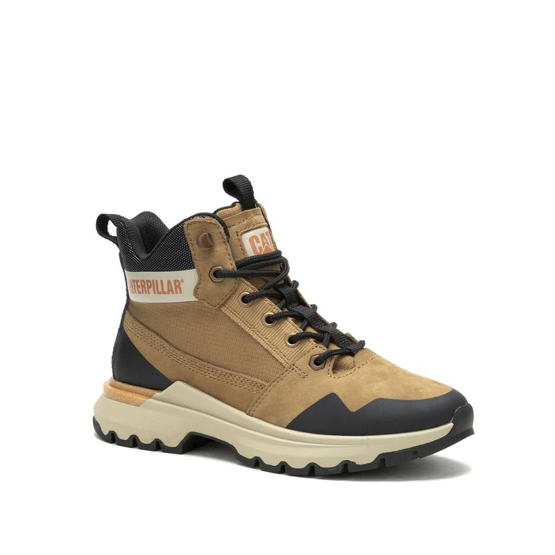 CAT - Zapatilla Con Caña Mujer Colorado Sneaker Beige CAT