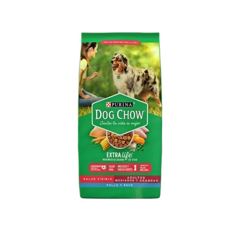 PURINA - ALIMENTO DE PERRO DOG CHOW ADULTO MED-GRAN POLLO PAVO 8 KG