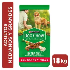 PURINA - ALIMENTO DE PERRO DOG CHOW CACHORRO MED-GRAN CARNE POLLO 18K