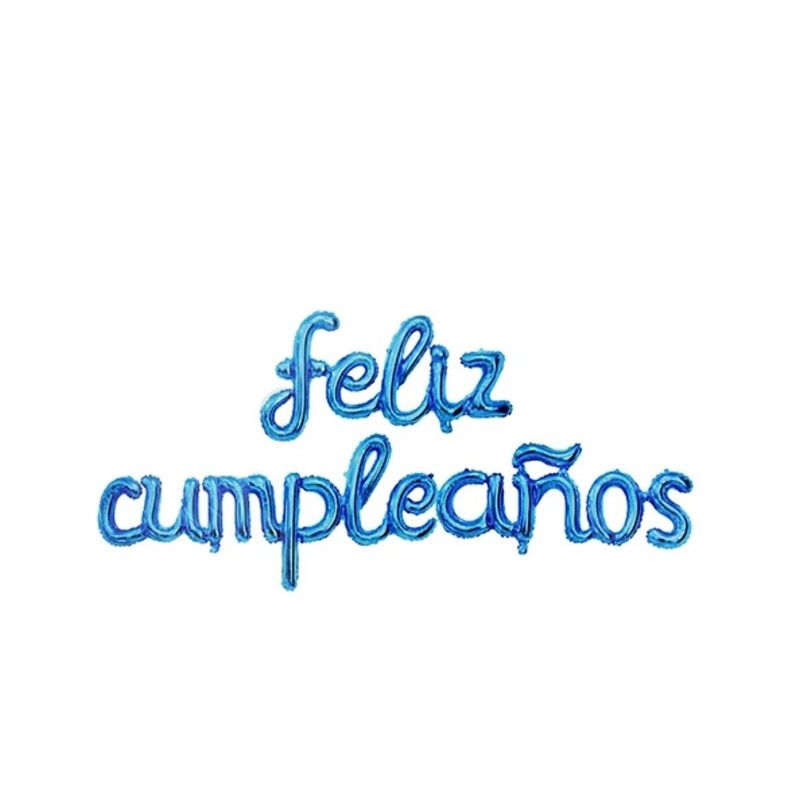 GENERICO - Globo Feliz Cumpleaños Celeste 16 Pulgadas 1set