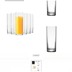 GENERICO - Vaso De 6 Piezas De Vidrio Diseño Para Casa