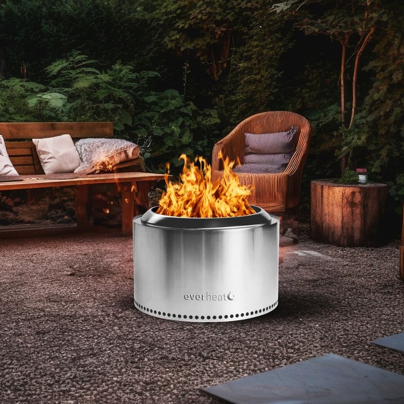 GENERICO - Brasero Fire Pit Sin Humo 68 Everheat  Acero Inoxidable