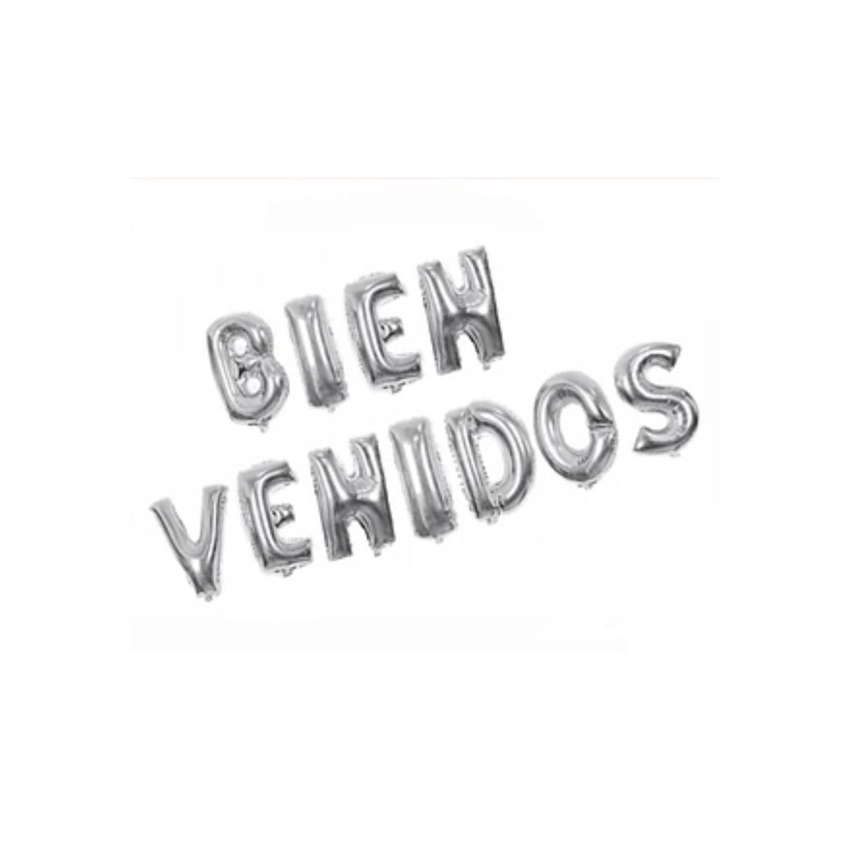 GENERICO - Globo Bienvenidos Plateado 11Pcs De 16 Pulgadas
