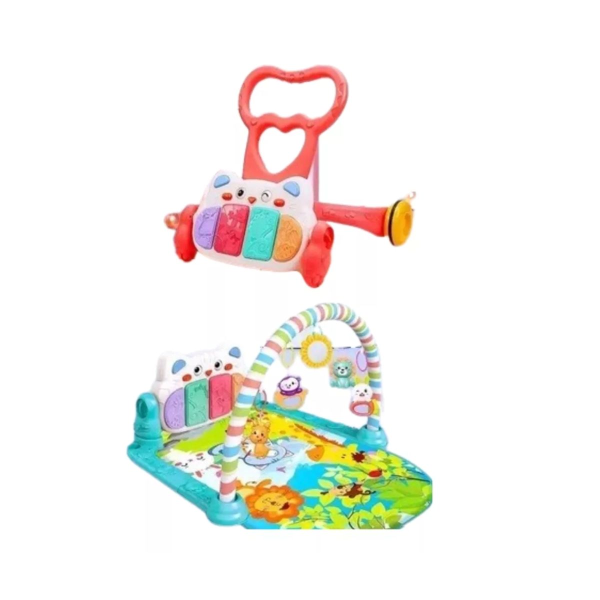 GENERICO - Gimnasio 2 En 1 Musical Para Bebe Piano Didáctico/caminador