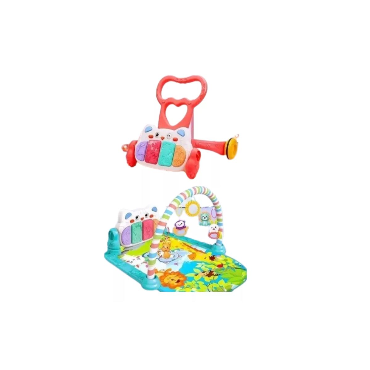 GENERICO - Gimnasio 2 En 1 Musical Para Bebe Piano Didáctico/caminador