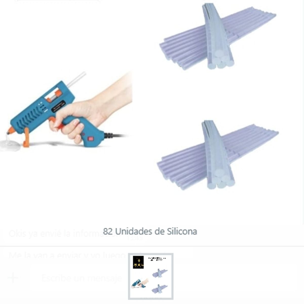 GENERICO - Bolsa Con Barras De Silicona 82 Unidades