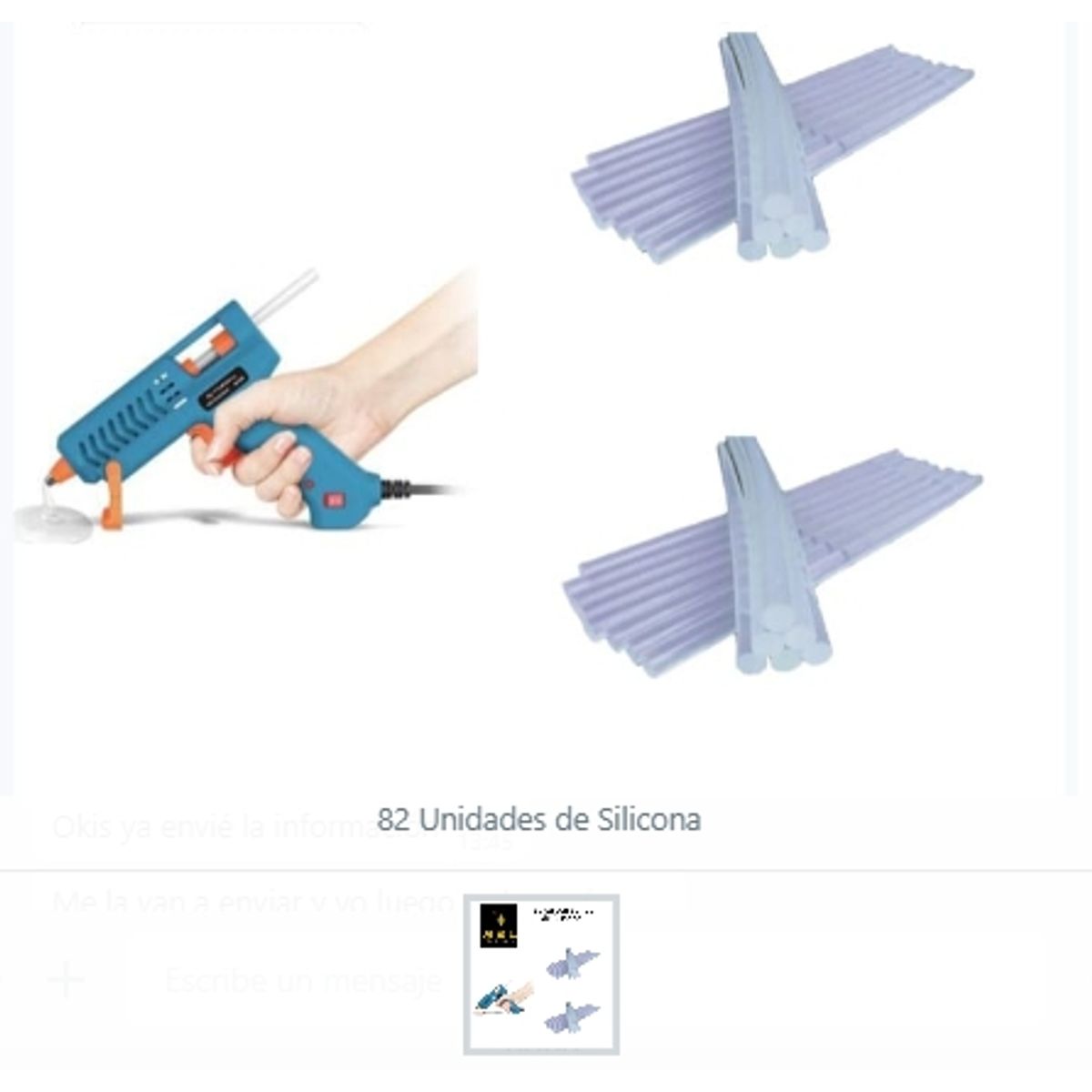 GENERICO - Bolsa Con Barras De Silicona 82 Unidades